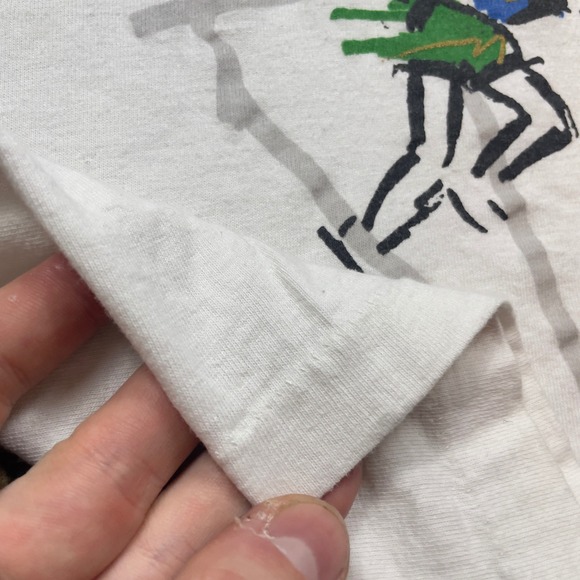 VTG Rare 1992 Olympic Games T Shirt XL Bausch Lomb Sponsor White Goggles USA - Picture 5 of 6